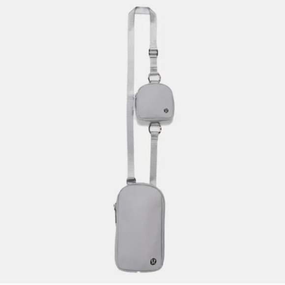 lululemon athletica Handbags - Lululemon Athletica Gray Dual-Pouch Crossbody Bag
